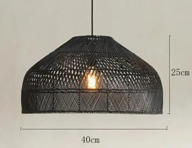 Homira Living Space Japanese Wooden Rattan Pendant Light – Handmade Tatami Chandelier for Restaurant, Bedroom & Study Room Decor