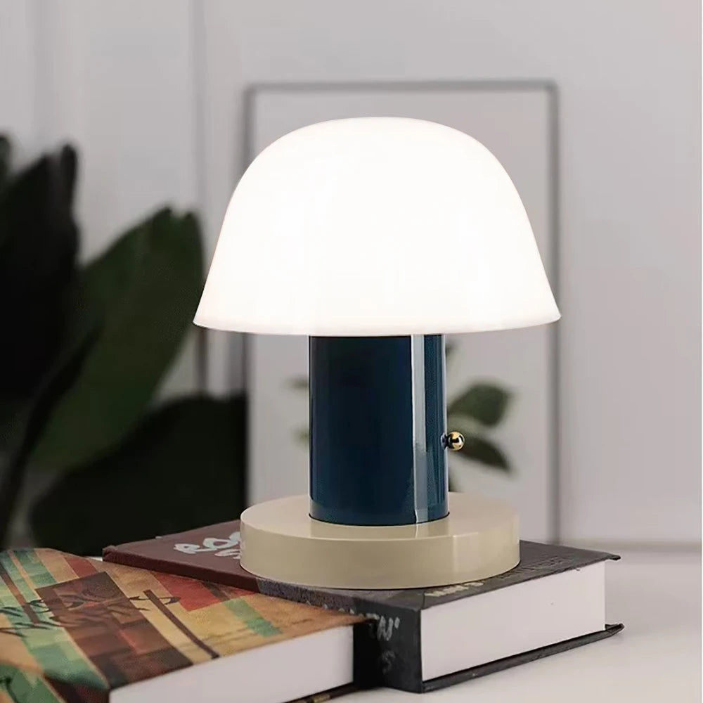 Homira LED Mushroom Table Lamp – USB Rechargeable Touch Switch Bedside Light for Bedroom Decor & Ambient Lighting