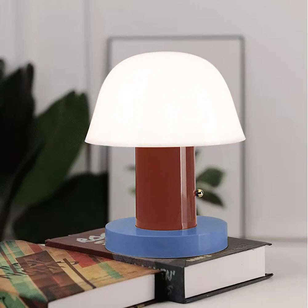 Homira LED Mushroom Table Lamp – USB Rechargeable Touch Switch Bedside Light for Bedroom Decor & Ambient Lighting
