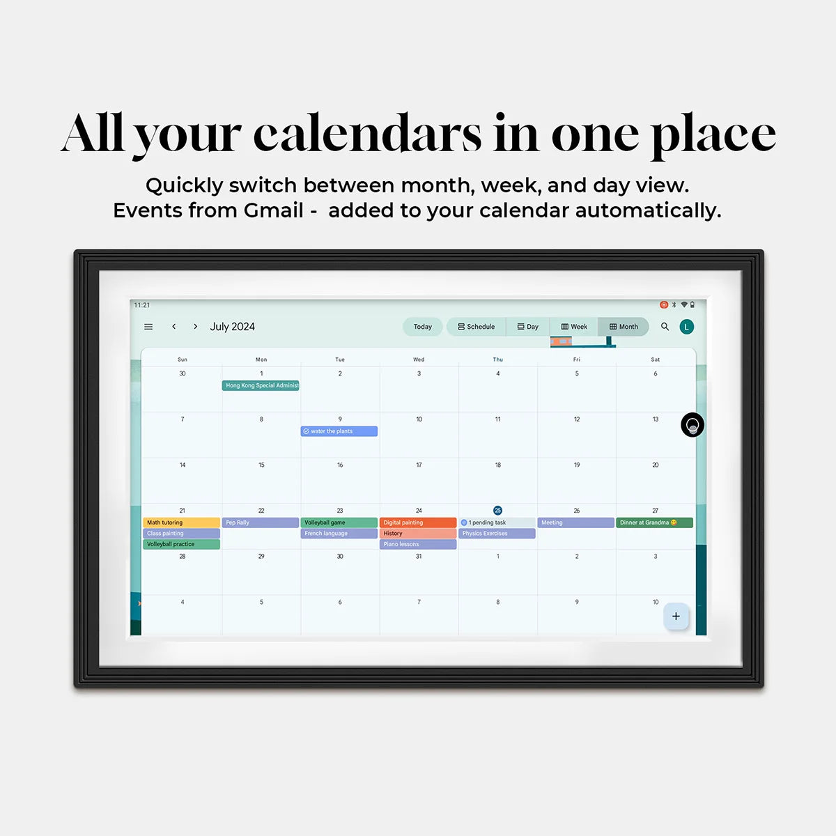 Homira 10.1" Smart Display – Touchscreen Digital Frame with Google Calendar, Assistant & Music Hub, Perfect Family Gift