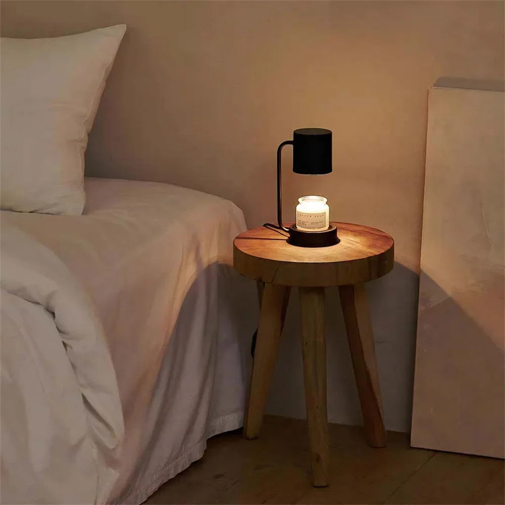 Homira Dimmable Candle Warmer Lamp – Retro Metal Wax Melting Lamp & Fragrance Light for Desk and Home Decor (220V)
