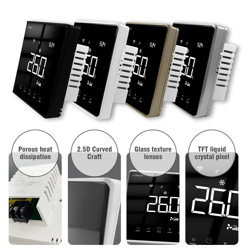 Homira WiFi VRF Smart Thermostat – Air Conditioner Controller Compatible with Google Home, Alexa, Daikin & Hitachi