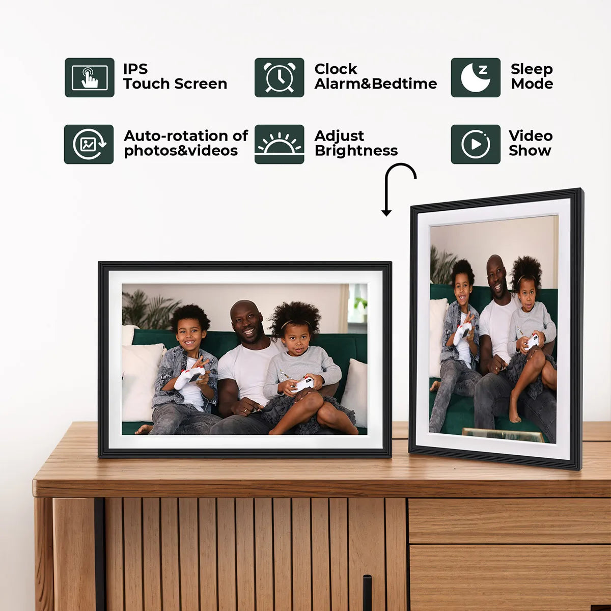 Homira 10.1" Smart Display – Touchscreen Digital Frame with Google Calendar, Assistant & Music Hub, Perfect Family Gift