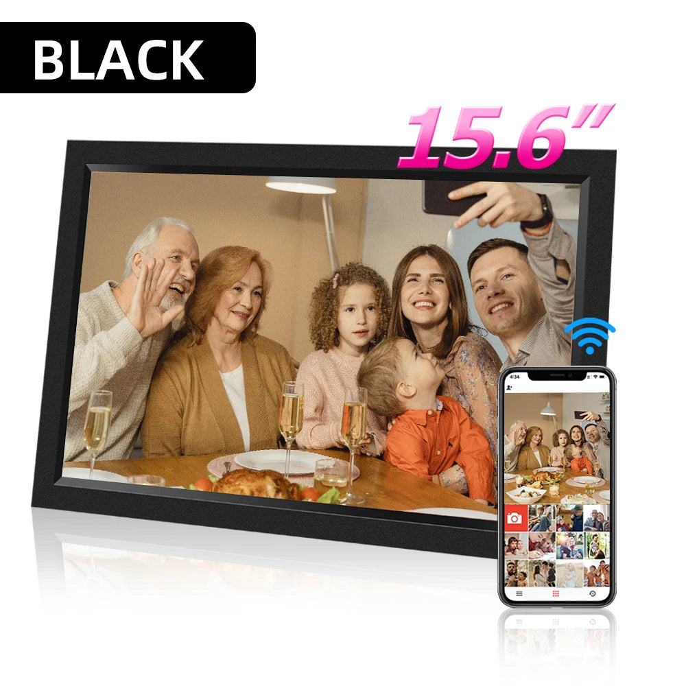 Homira 15.6" WiFi Digital Photo Frame – Full HD IPS Touchscreen Smart Picture Frame with 32GB Storage & Wireless Sharing