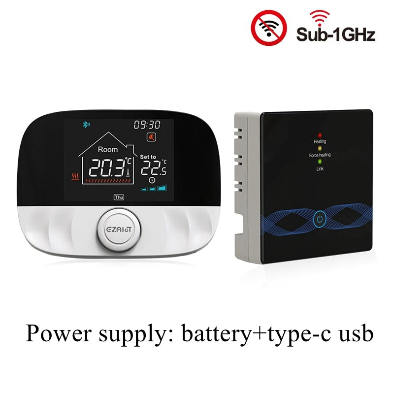 Homira WiFi RF Wireless Smart Thermostat – Temperature Controller for Gas Boiler & Water Heating, Works with Alexa & Google Home