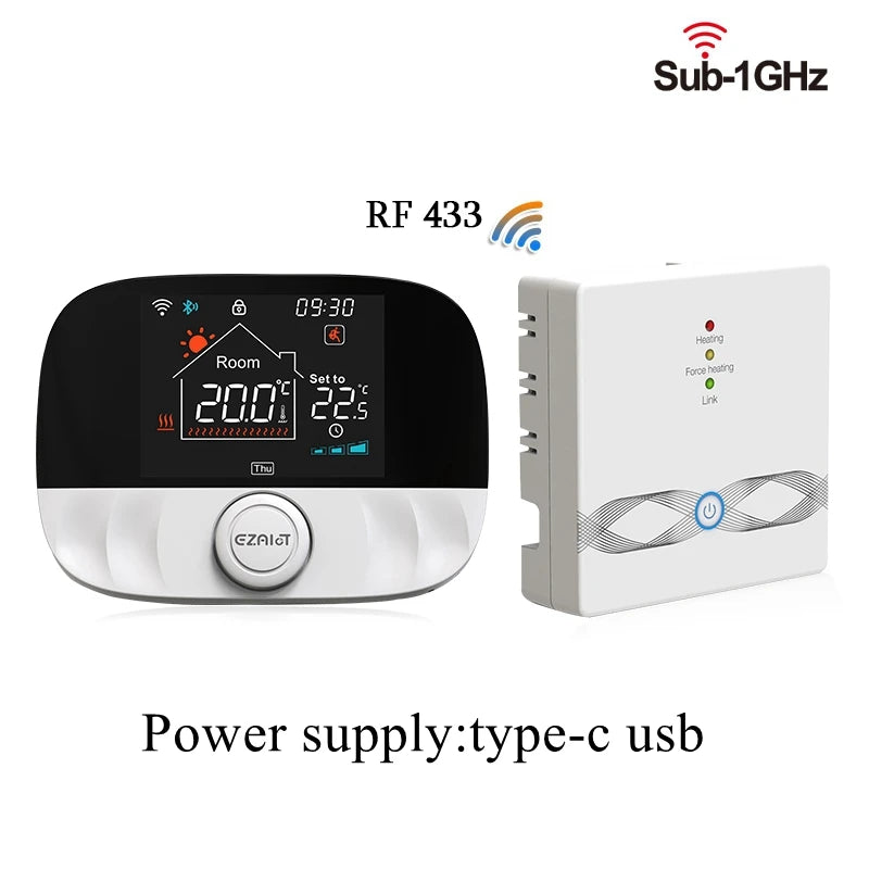 Homira WiFi RF Wireless Smart Thermostat – Temperature Controller for Gas Boiler & Water Heating, Works with Alexa & Google Home