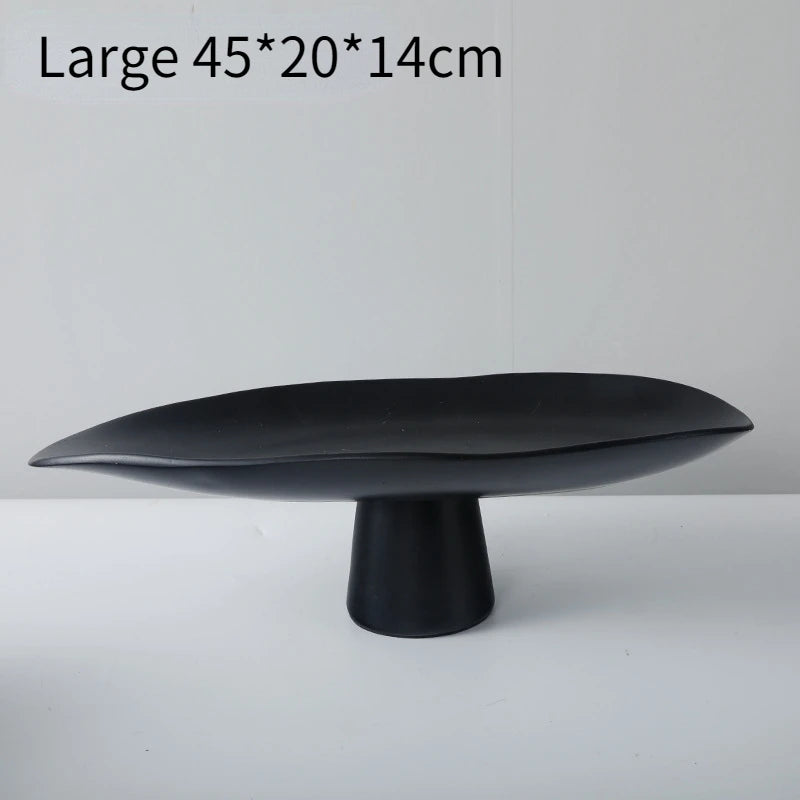 Homira Living Space Simple Modern Resin Fruit Tray – High Foot Pedestal Bowl for Living Room, Dining & Tea Table Decoration