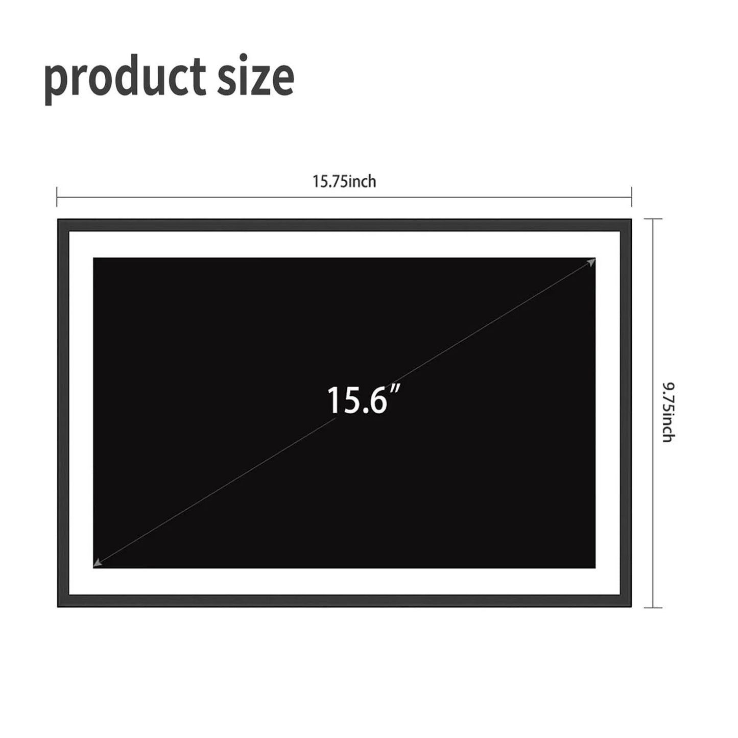 Homira 15.6" WiFi Digital Picture Frame – Full HD 1920×1080 IPS Touchscreen with 32GB Storage, Wall-Mountable Smart Photo Frame