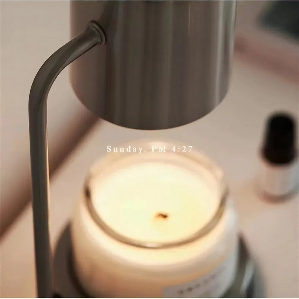 Homira Dimmable Candle Warmer Lamp – Retro Metal Wax Melting Lamp & Fragrance Light for Desk and Home Decor (220V)