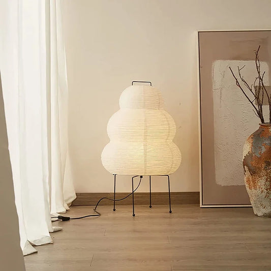 Homira Japanese Akari Noguchi Table Lamp – Handmade Paper Lantern Style Bedside & Desk Light (VIP Edition)