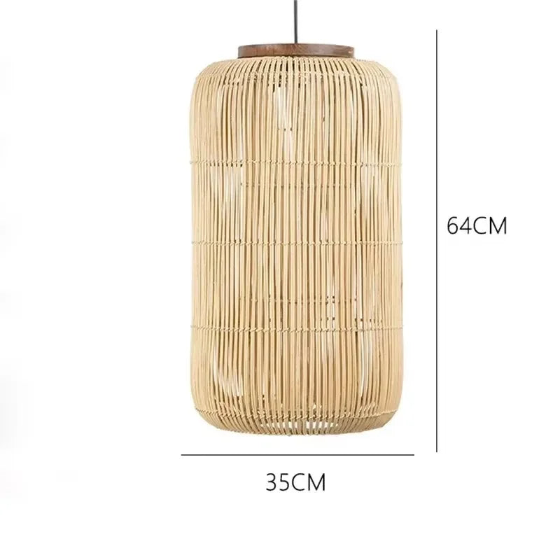 Homira Living Space Chinese Retro Rattan Pendant Lamp – Handmade LED Chandelier for Living Room, Bedroom, Restaurant & Homestay Decor