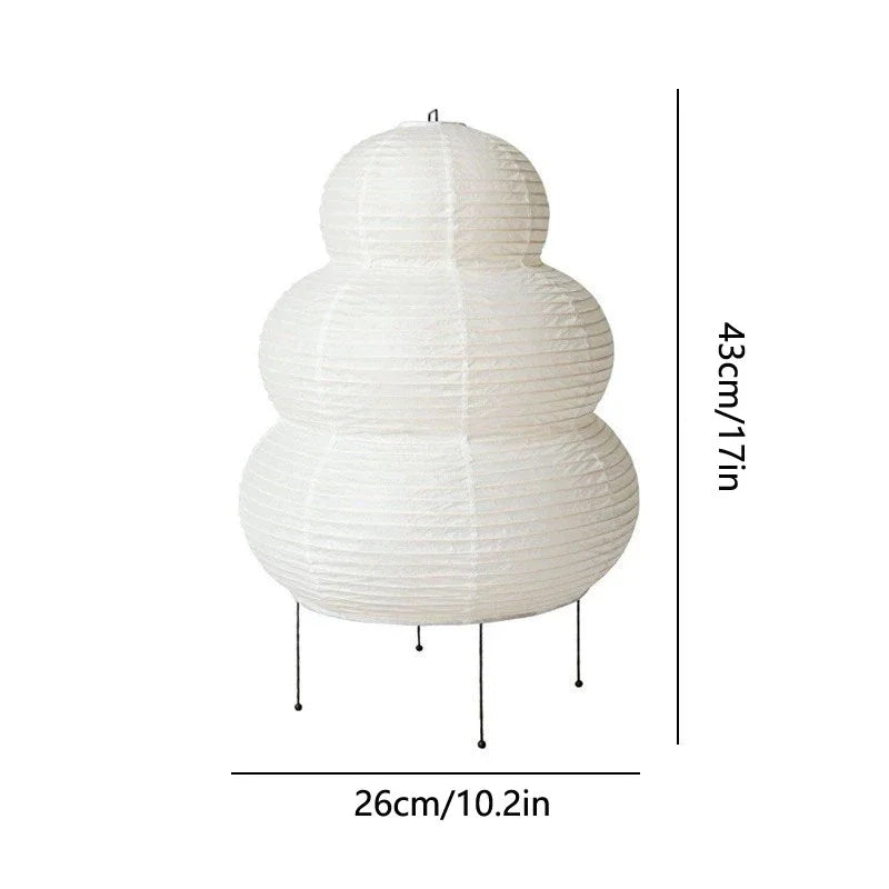 Homira Japanese Akari Noguchi Table Lamp – Handmade Paper Lantern Style Bedside & Desk Light (VIP Edition)
