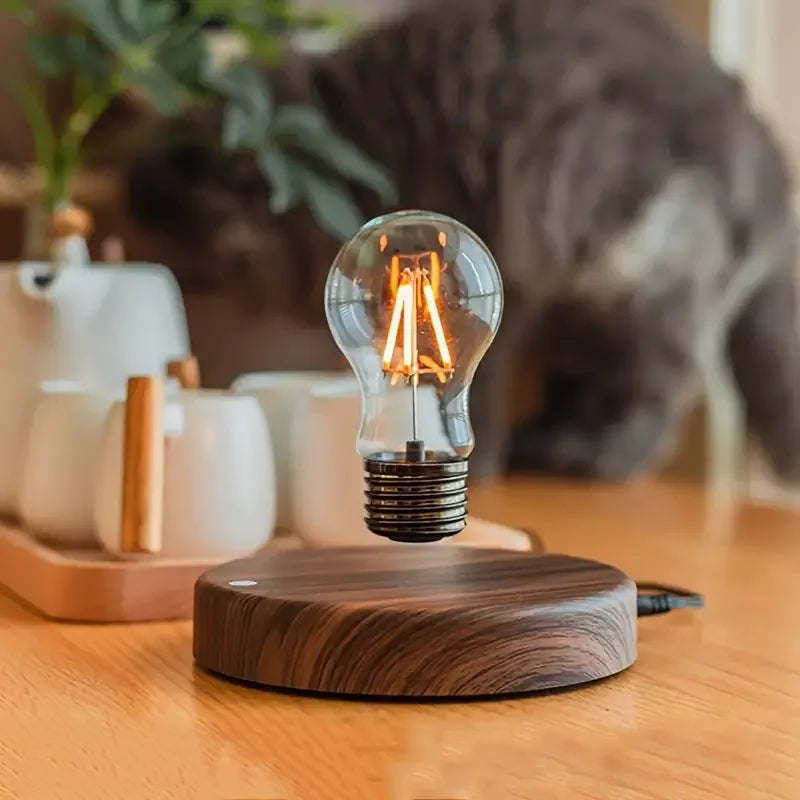 Homira Levitating Moon Lamp – Magnetic Floating 3D LED Night Light with Wooden Base & 3 Color Modes, Perfect Gift for Home & Office
