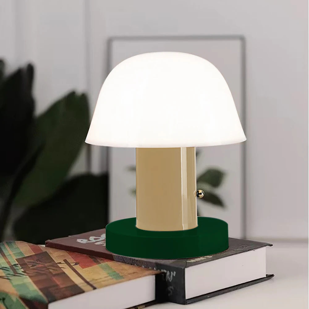 Homira LED Mushroom Table Lamp – USB Rechargeable Touch Switch Bedside Light for Bedroom Decor & Ambient Lighting