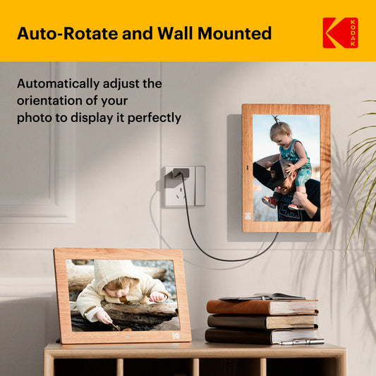 Homira 10.1" Digital Picture Frame – HD 1280×800 Display with Remote Control, Music & Video Player, Calendar & Clock