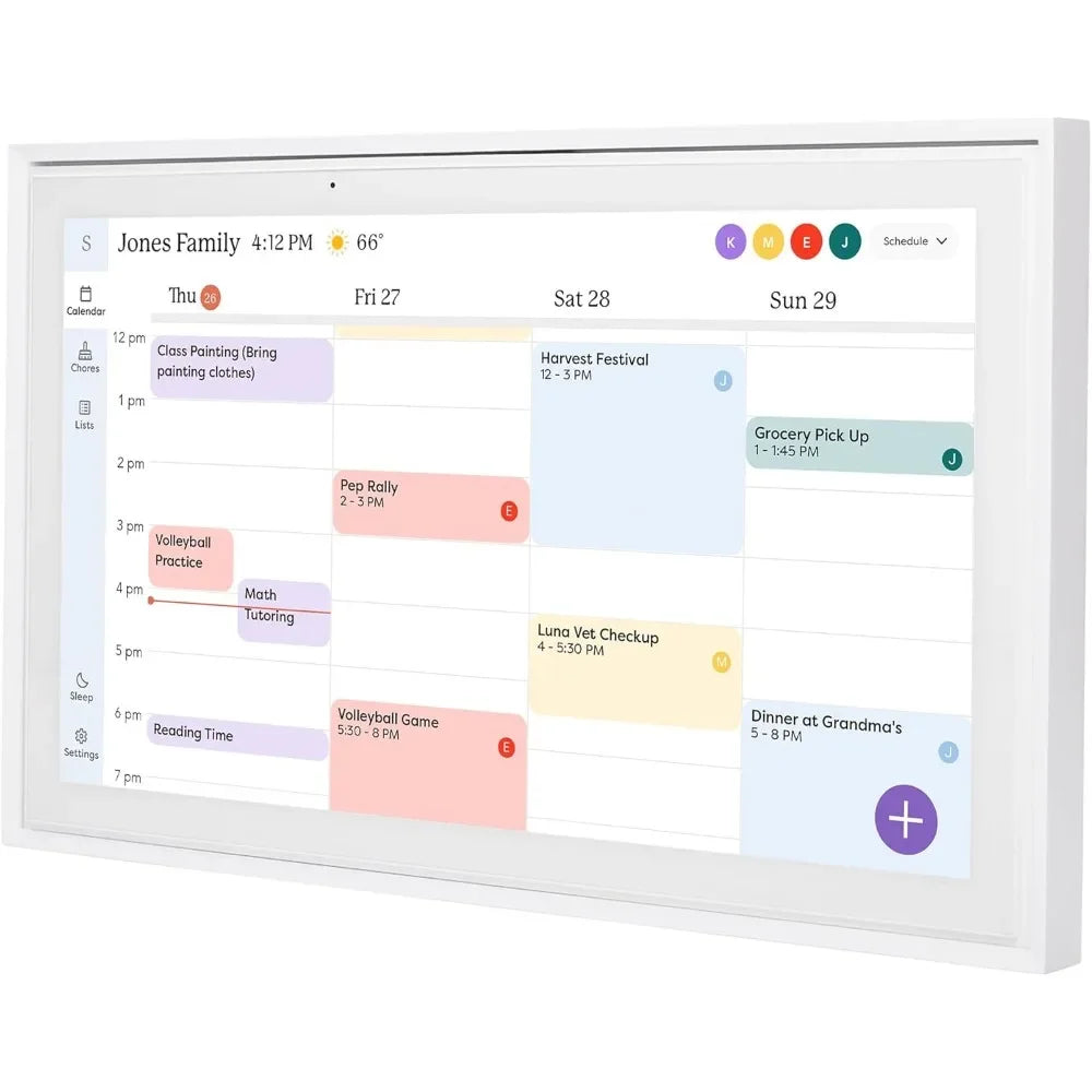 Homira 10" Smart Digital Frame – Touchscreen Calendar & Chore Chart with Photo/Video Display for Family Schedules