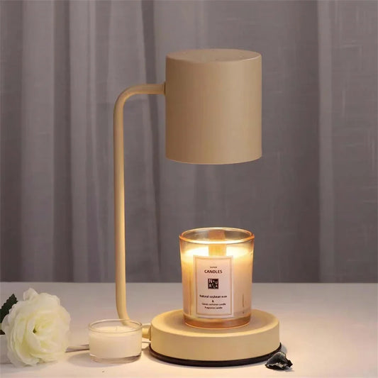Homira Dimmable Candle Warmer Lamp – Retro Metal Wax Melting Lamp & Fragrance Light for Desk and Home Decor (220V)