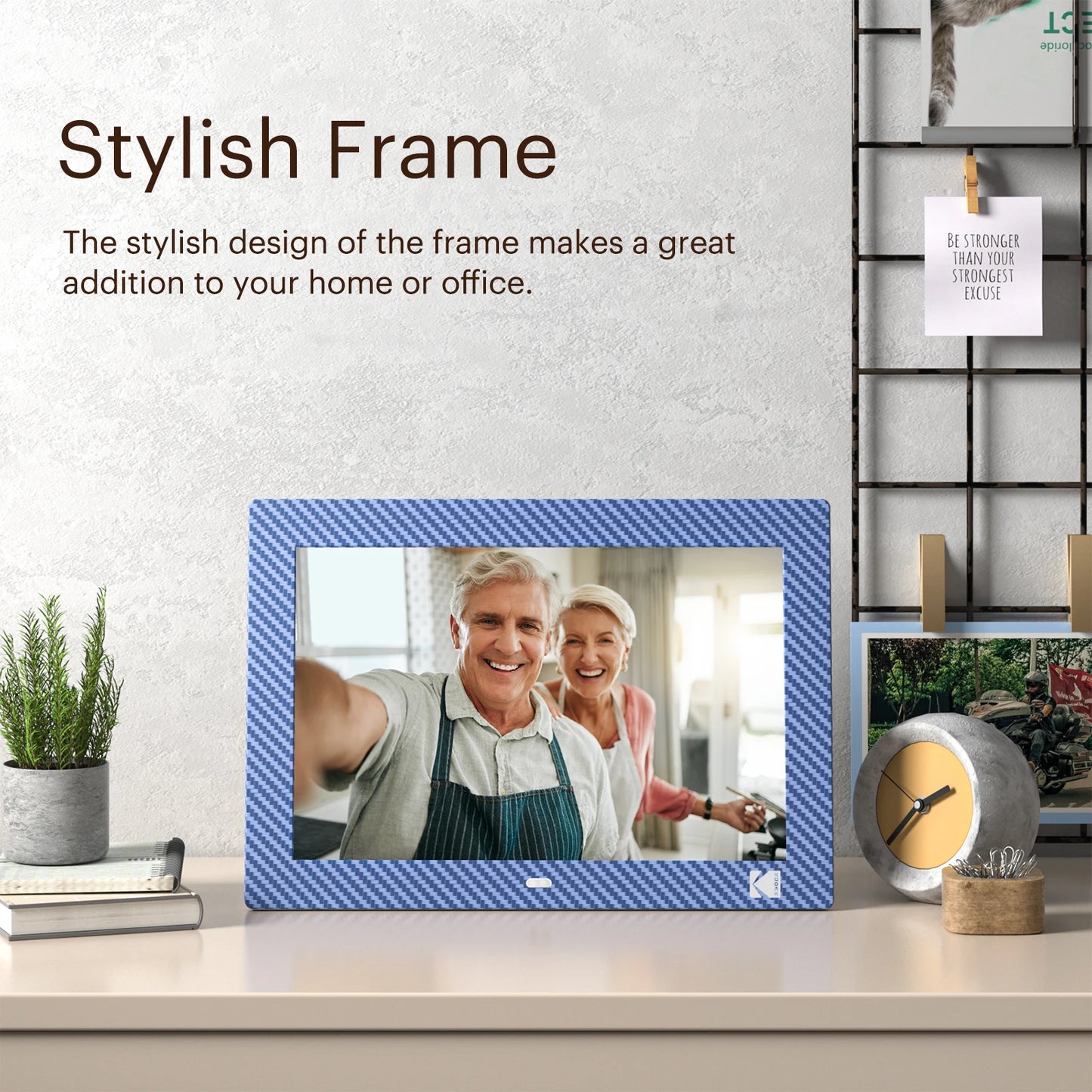 Homira 10.1" Digital Picture Frame – HD 1280×800 Display with Remote Control, Music & Video Player, Calendar & Clock