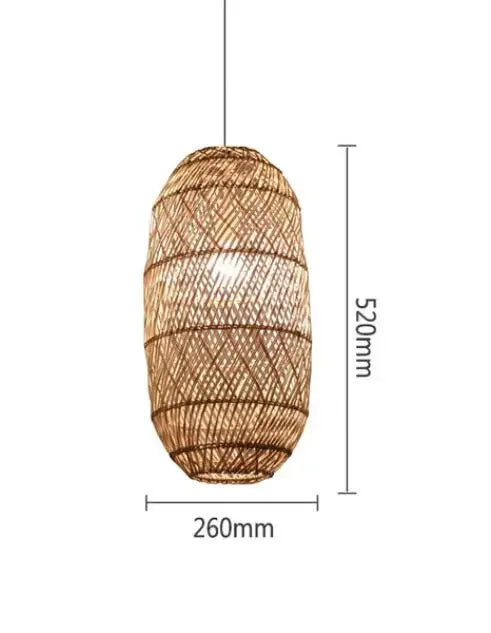 Homira Living Space Japanese Wooden Rattan Pendant Light – Handmade Tatami Chandelier for Bedroom, Study & Restaurant Decor