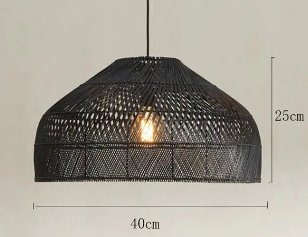 Homira Living Space Japanese Wooden Rattan Pendant Light – Handmade Tatami Chandelier for Bedroom, Study & Restaurant Decor