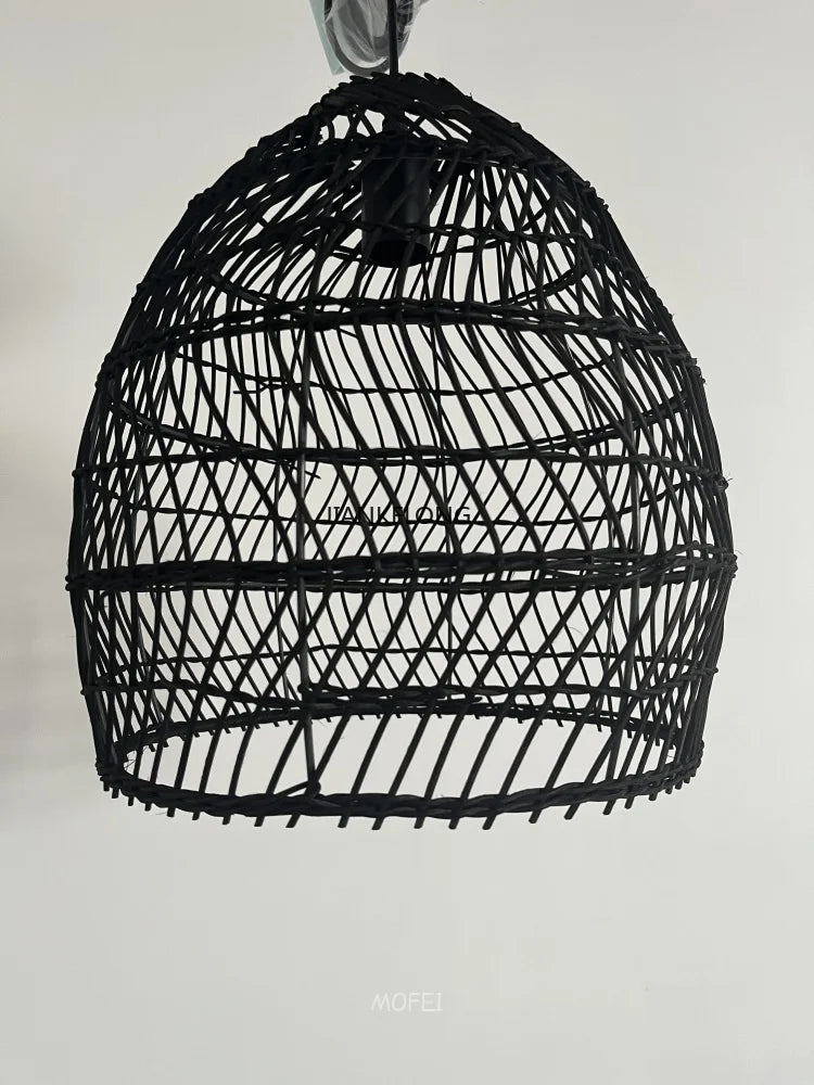 Homira Living Space Japanese Wooden Rattan Pendant Light – Handmade Tatami Chandelier for Bedroom, Study & Restaurant Decor