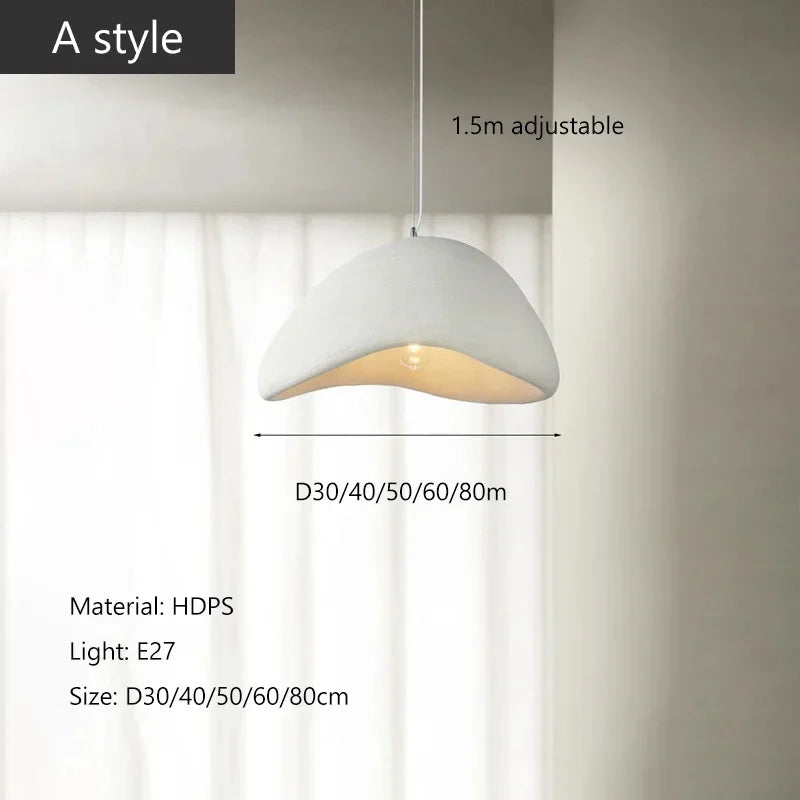 Homira Living Space Nordic Wabi-Sabi LED Chandelier – E27 Pendant Light for Dining Room, Bedroom, Kitchen, Loft & Bar Decor