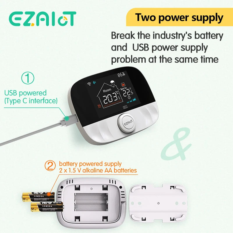 Homira WiFi RF Wireless Smart Thermostat – Temperature Controller for Gas Boiler & Water Heating, Works with Alexa & Google Home