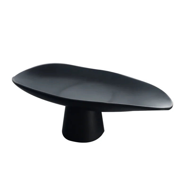 Homira Living Space Simple Modern Resin Fruit Tray – High Foot Pedestal Bowl for Living Room, Dining & Tea Table Decoration