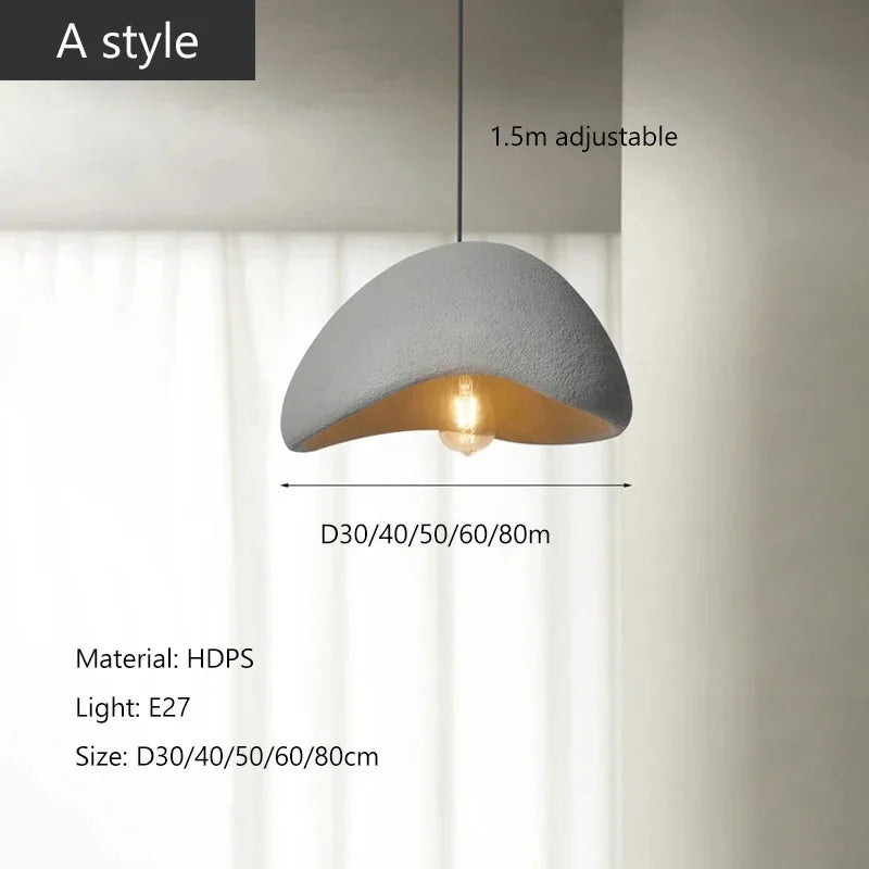 Homira Living Space Nordic Wabi-Sabi LED Chandelier – E27 Pendant Light for Dining Room, Bedroom, Kitchen, Loft & Bar Decor