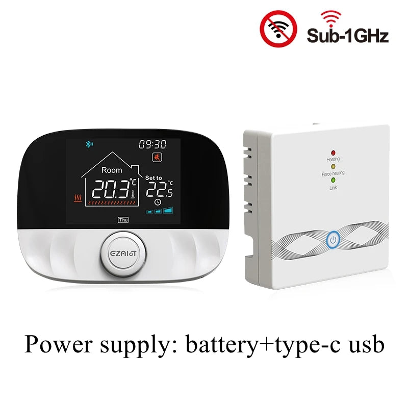 Homira WiFi RF Wireless Smart Thermostat – Temperature Controller for Gas Boiler & Water Heating, Works with Alexa & Google Home