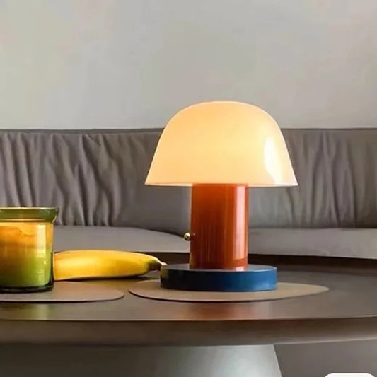 Homira LED Mushroom Table Lamp – USB Rechargeable Touch Switch Bedside Light for Bedroom Decor & Ambient Lighting