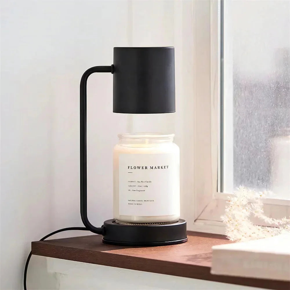 Homira Dimmable Candle Warmer Lamp – Retro Metal Wax Melting Lamp & Fragrance Light for Desk and Home Decor (220V)