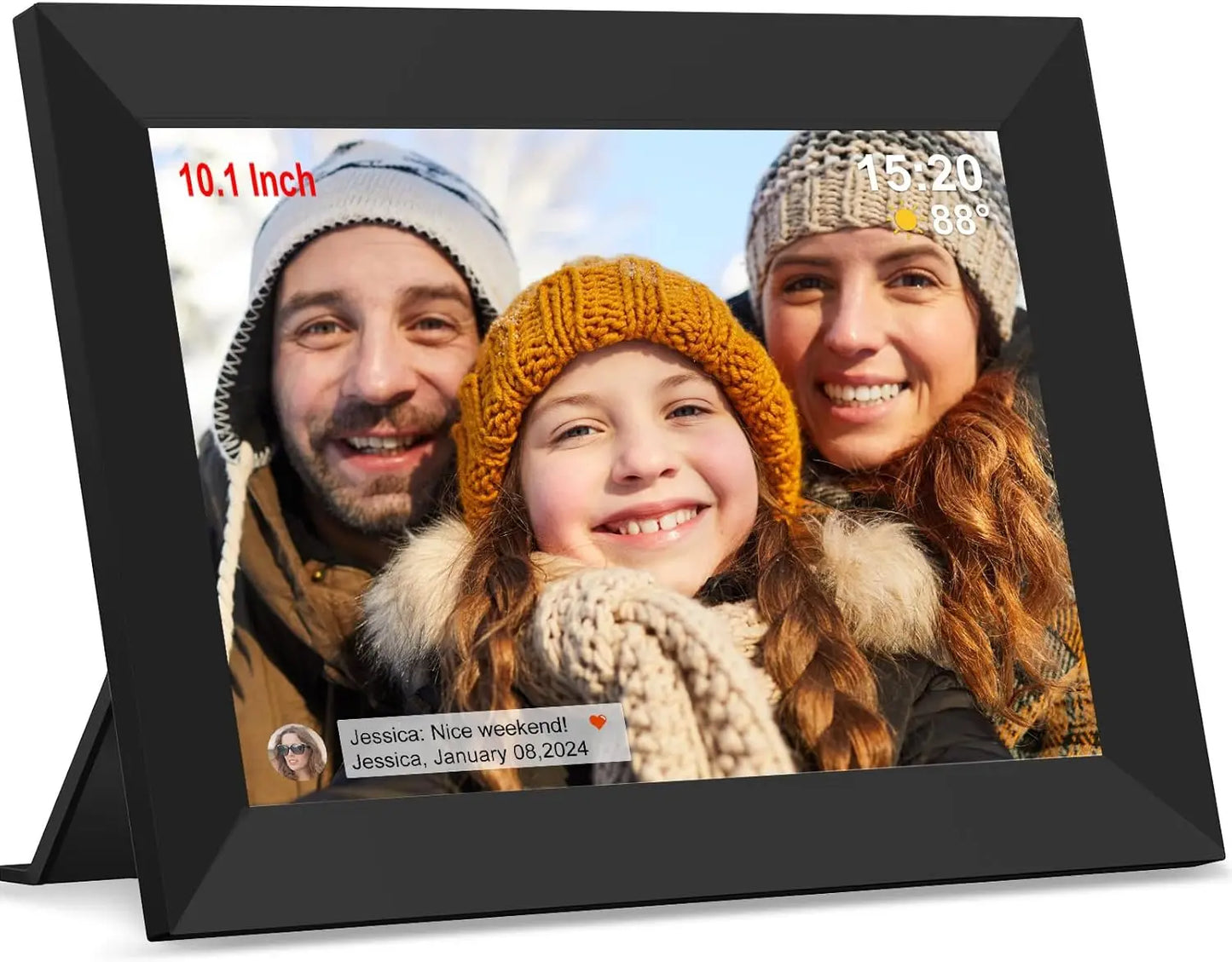 Homira 15.6" WiFi Digital Picture Frame – Full HD 1920×1080 IPS Touchscreen with 32GB Storage, Wall-Mountable Smart Photo Frame
