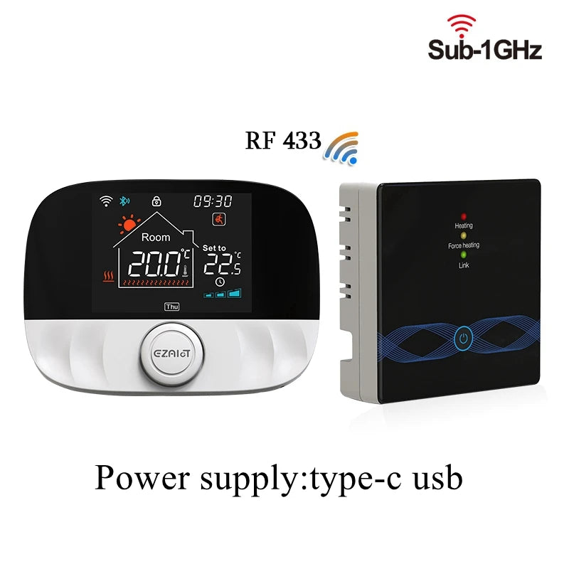 Homira WiFi RF Wireless Smart Thermostat – Temperature Controller for Gas Boiler & Water Heating, Works with Alexa & Google Home