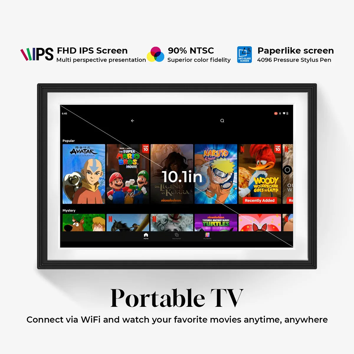 Homira 10.1" Smart Display – Touchscreen Digital Frame with Google Calendar, Assistant & Music Hub, Perfect Family Gift