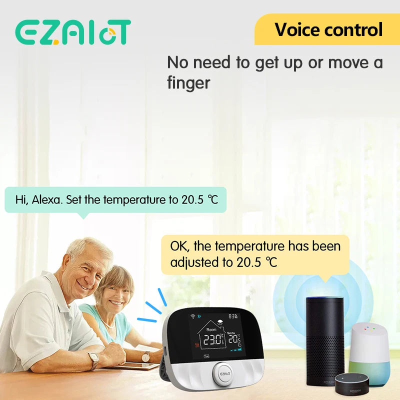 Homira WiFi RF Wireless Smart Thermostat – Temperature Controller for Gas Boiler & Water Heating, Works with Alexa & Google Home
