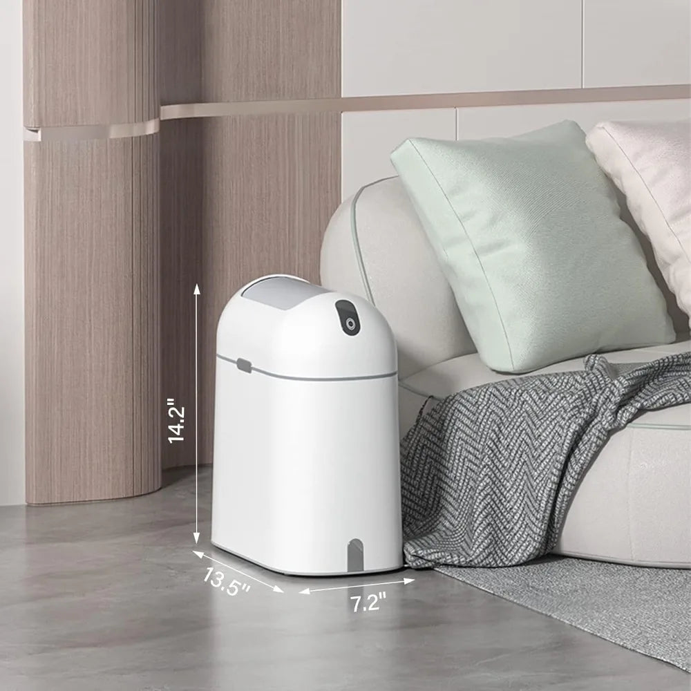 Homira 2.5-Gallon Smart Bathroom Trash Can – Motion Sensor Waterproof Bin with Butterfly Lid, Modern Bathroom Decor