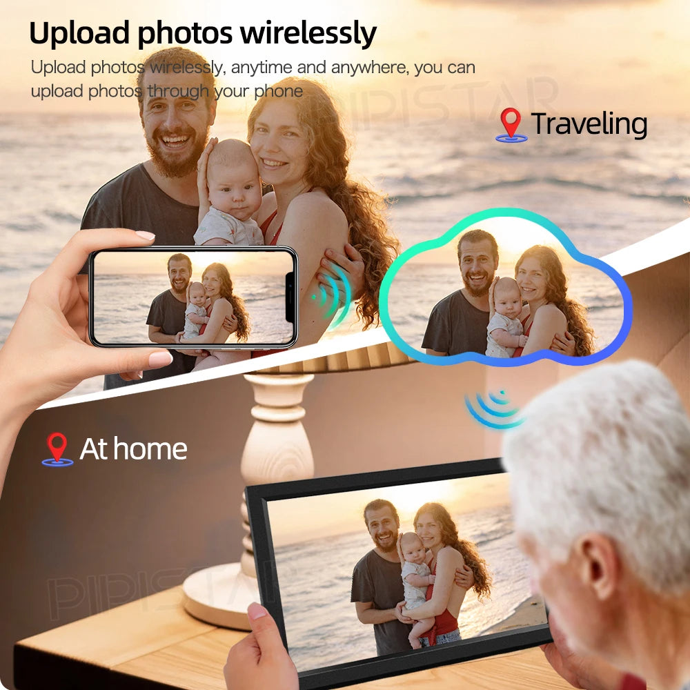 Homira 15.6" WiFi Digital Photo Frame – Full HD IPS Touchscreen Smart Picture Frame with 32GB Storage & Wireless Sharing